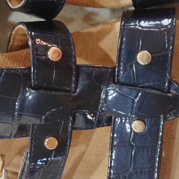 Vionic by Orthaheel Radia Blue Croc Embossed Wedge Sandals Size 9 Medium NWOT - Picture 11 of 11